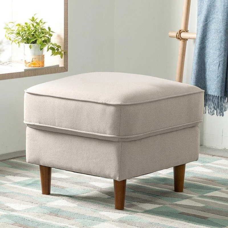 Wide Square Standard Ottoman