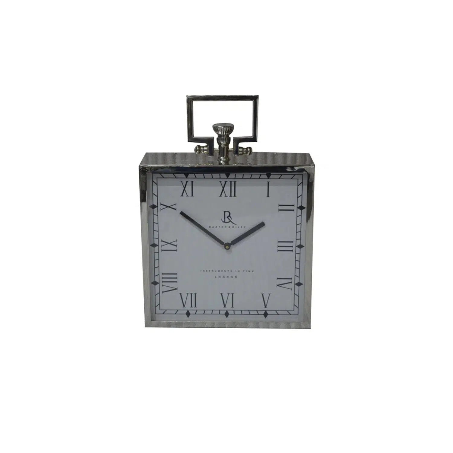 Silver Small Table Clock