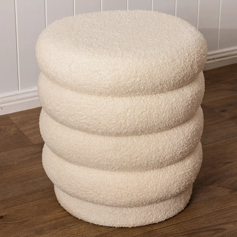 Lucia Round Boucle Ottoman