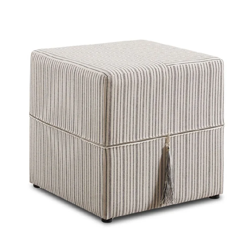 Beatrice Ottoman - Multi Stripe