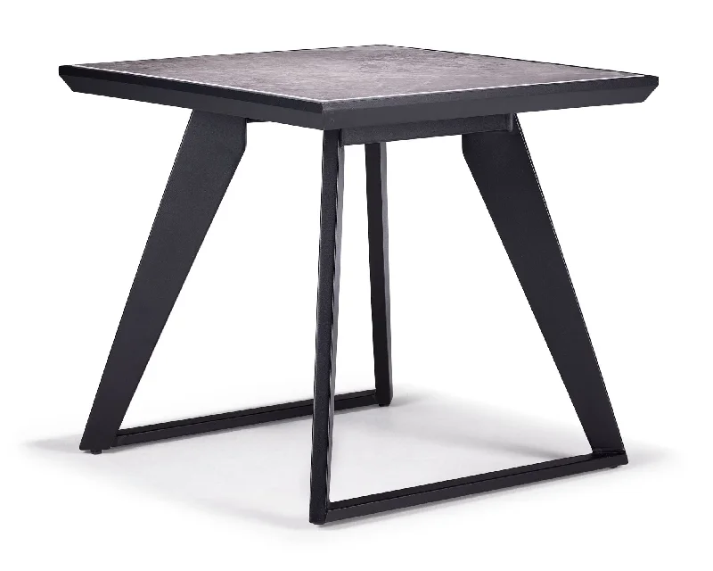 Drake 21.75" End Table - Black, Grey