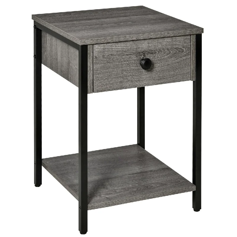 End Table with Storage Shelf