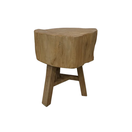 Gus Reclaimed Wood Stump Side Table