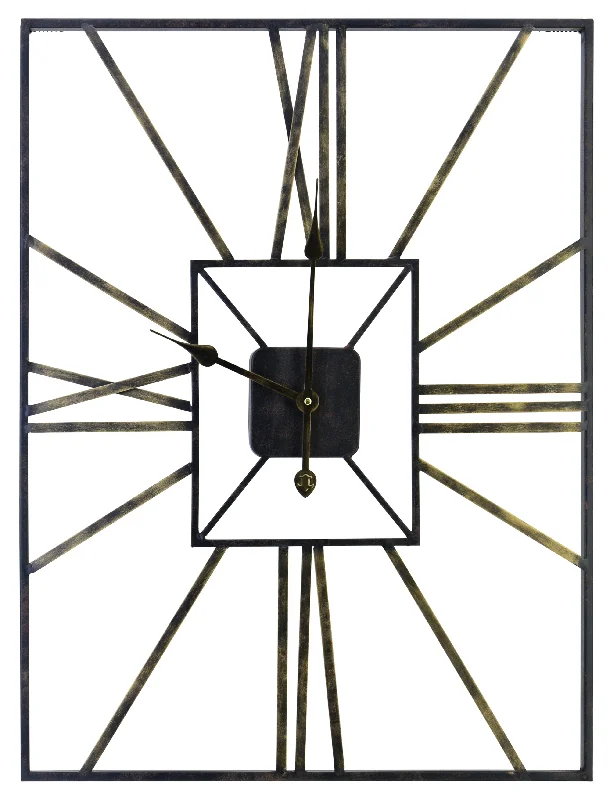 Metal Wall Clock - Black