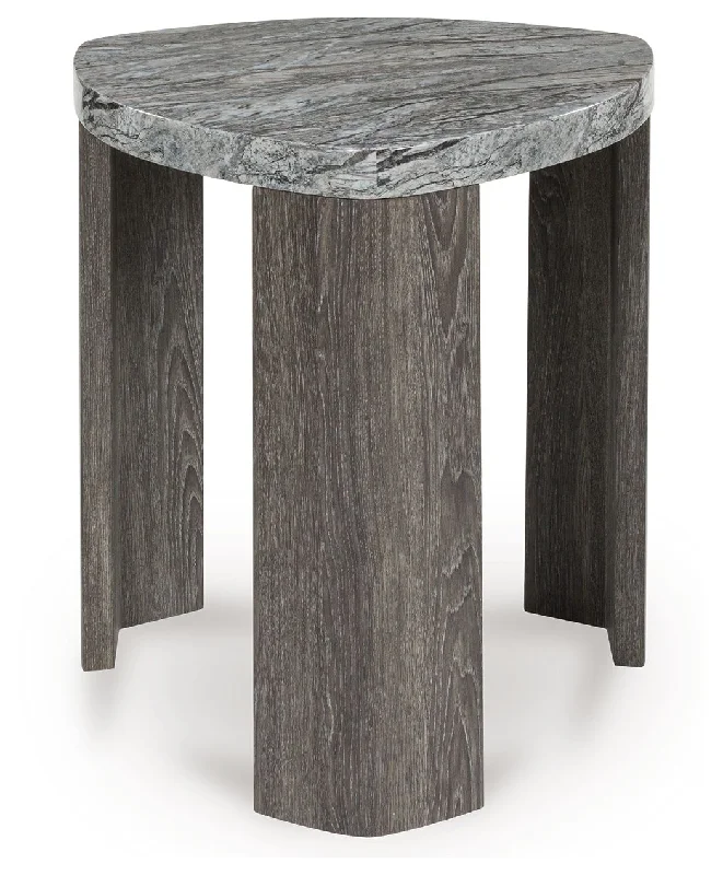 Surmour - Gray / Brown - Triangle End Table