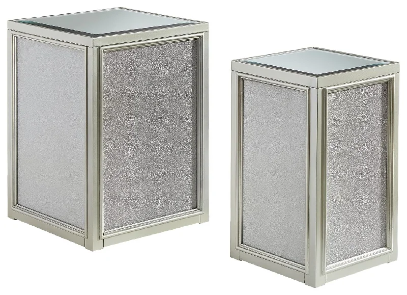 Traleena - Silver Finish - Nesting End Tables (Set of 2)