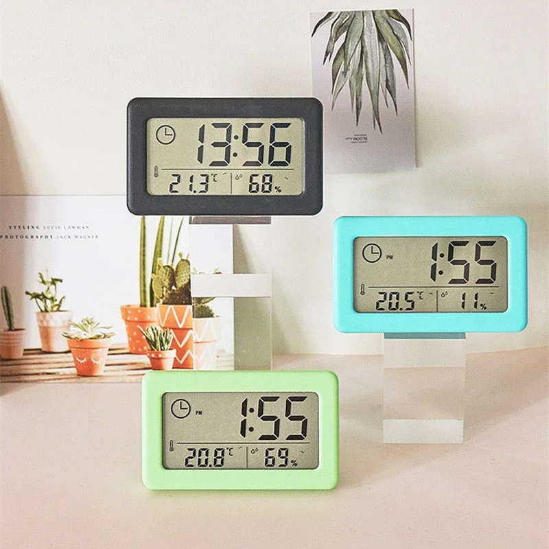 Mini LCD Digital Table Dashboard Desk Electronic Clock For Desktop Home Office Silent Desk Time Display Clock