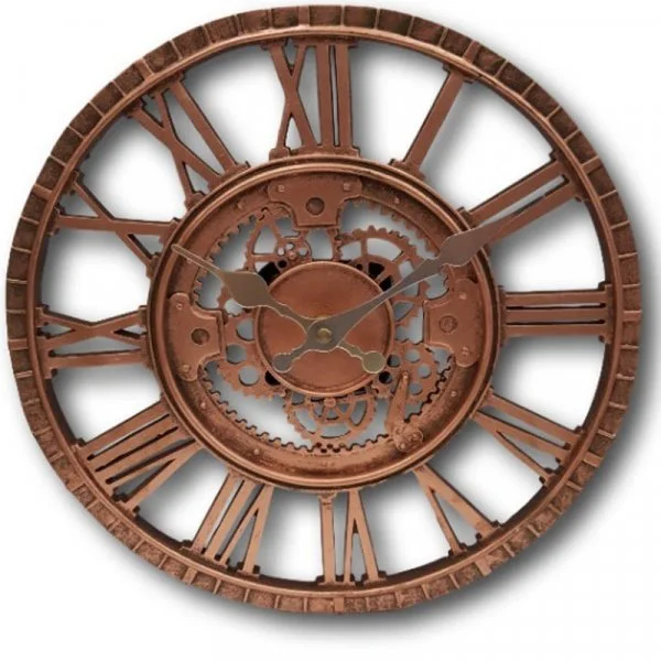 Wall Clock Newby Mechanical Bronze 12"