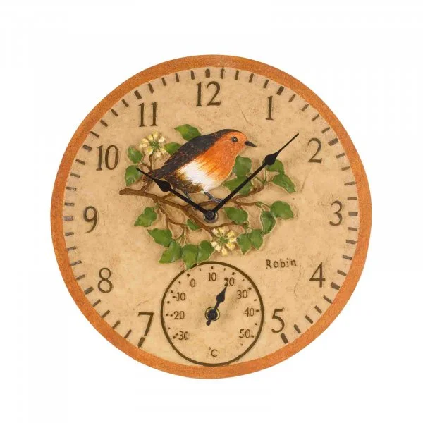 Wall Clock Robin 12"